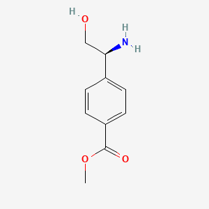 molecular formula C10H13NO3 B11742900 Methyl 4-[(1S)-1-amino-2-hydroxyethyl]benzoate 