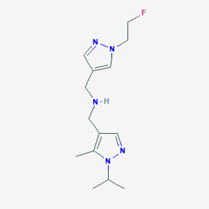 {[1-(2-fluoroethyl)-1H-pyrazol-4-yl]methyl}({[5-methyl-1-(propan-2-yl)-1H-pyrazol-4-yl]methyl})amine