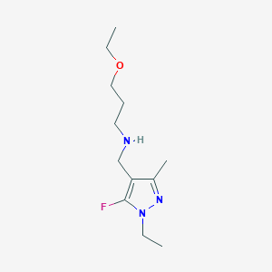 molecular formula C12H22FN3O B11742976 (3-ethoxypropyl)[(1-ethyl-5-fluoro-3-methyl-1H-pyrazol-4-yl)methyl]amine 