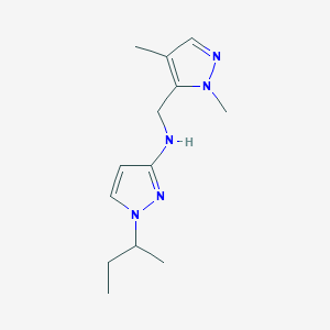 molecular formula C13H21N5 B11742982 1-(butan-2-yl)-N-[(1,4-dimethyl-1H-pyrazol-5-yl)methyl]-1H-pyrazol-3-amine 