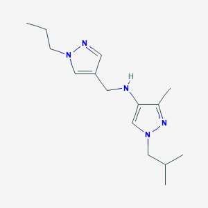 3-methyl-1-(2-methylpropyl)-N-[(1-propyl-1H-pyrazol-4-yl)methyl]-1H-pyrazol-4-amine