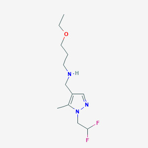 {[1-(2,2-difluoroethyl)-5-methyl-1H-pyrazol-4-yl]methyl}(3-ethoxypropyl)amine