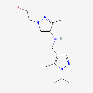 1-(2-fluoroethyl)-3-methyl-N-{[5-methyl-1-(propan-2-yl)-1H-pyrazol-4-yl]methyl}-1H-pyrazol-4-amine