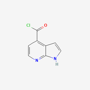 molecular formula C8H5ClN2O B11743017 1H-pyrrolo[2,3-b]pyridine-4-carbonyl chloride 