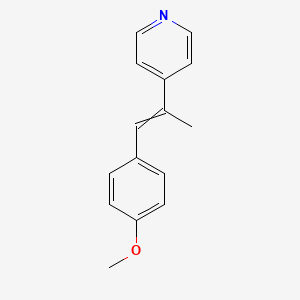molecular formula C15H15NO B1174303 4-[1-(4-Methoxyphenyl)prop-1-en-2-yl]pyridine CAS No. 18150-13-5