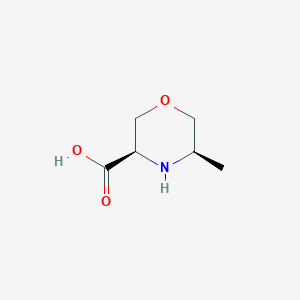 molecular formula C6H11NO3 B11743033 (3R,5R)-5-methylmorpholine-3-carboxylic acid 