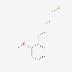 molecular formula C12H17BrO B11743035 1-(5-Bromopentyl)-2-methoxybenzene CAS No. 14605-33-5