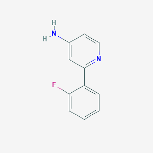 molecular formula C11H9FN2 B11743052 2-(2-Fluorophenyl)pyridin-4-amine 