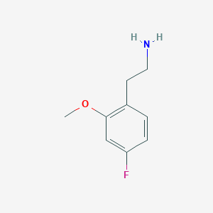 molecular formula C9H12FNO B11743053 2-(4-Fluoro-2-methoxyphenyl)ethan-1-amine 