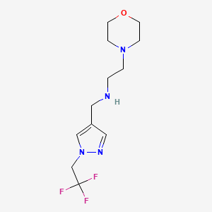 molecular formula C12H19F3N4O B11743082 [2-(morpholin-4-yl)ethyl]({[1-(2,2,2-trifluoroethyl)-1H-pyrazol-4-yl]methyl})amine CAS No. 1855945-74-2