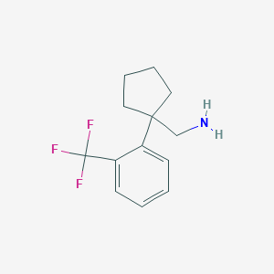 molecular formula C13H16F3N B11743086 (1-(2-(Trifluoromethyl)phenyl)cyclopentyl)methanamine 