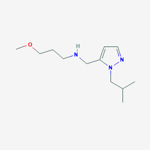 molecular formula C12H23N3O B11743112 (3-methoxypropyl)({[1-(2-methylpropyl)-1H-pyrazol-5-yl]methyl})amine 