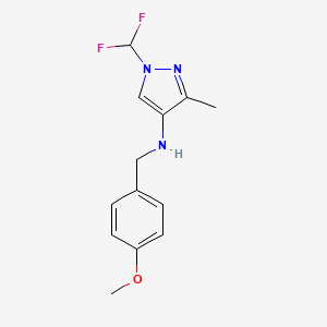 1-(difluoromethyl)-N-[(4-methoxyphenyl)methyl]-3-methyl-1H-pyrazol-4-amine