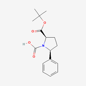 (2R,5S)-2-[(tert-butoxy)carbonyl]-5-phenylpyrrolidine-1-carboxylic acid