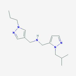 {[1-(2-methylpropyl)-1H-pyrazol-5-yl]methyl}[(1-propyl-1H-pyrazol-4-yl)methyl]amine