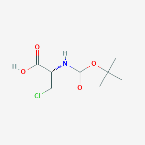 molecular formula C8H14ClNO4 B11743232 (2S)-2-{[(tert-butoxy)carbonyl]amino}-3-chloropropanoic acid 