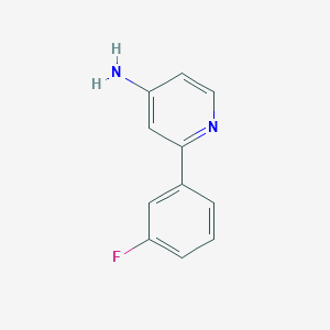 molecular formula C11H9FN2 B11743237 2-(3-Fluorophenyl)pyridin-4-amine 