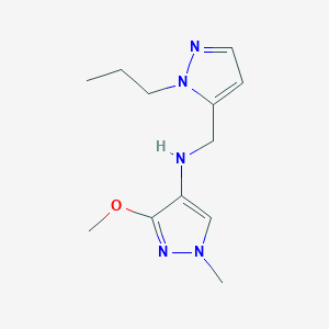 3-methoxy-1-methyl-N-[(1-propyl-1H-pyrazol-5-yl)methyl]-1H-pyrazol-4-amine