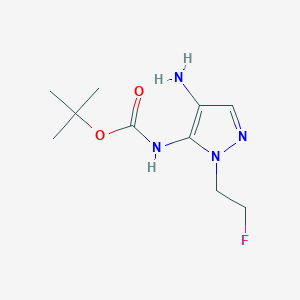 molecular formula C10H17FN4O2 B11743270 tert-butyl [4-amino-1-(2-fluoroethyl)-1H-pyrazol-5-yl]carbamate 