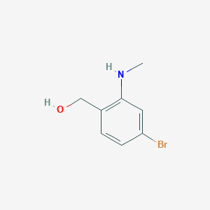 molecular formula C8H10BrNO B11743293 Benzenemethanol, 4-bromo-2-(methylamino)- CAS No. 1849313-43-4