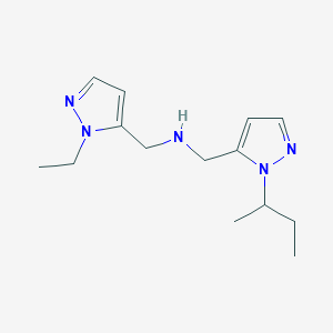 {[1-(butan-2-yl)-1H-pyrazol-5-yl]methyl}[(1-ethyl-1H-pyrazol-5-yl)methyl]amine