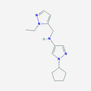 1-cyclopentyl-N-[(1-ethyl-1H-pyrazol-5-yl)methyl]-1H-pyrazol-4-amine