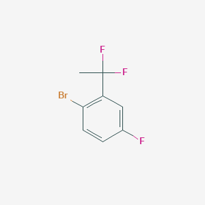 molecular formula C8H6BrF3 B11743332 1-Bromo-2-(1,1-difluoroethyl)-4-fluorobenzene 