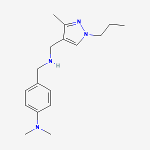 N,N-dimethyl-4-({[(3-methyl-1-propyl-1H-pyrazol-4-yl)methyl]amino}methyl)aniline