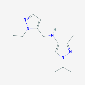 N-[(1-ethyl-1H-pyrazol-5-yl)methyl]-3-methyl-1-(propan-2-yl)-1H-pyrazol-4-amine