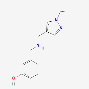 3-({[(1-Ethyl-1H-pyrazol-4-YL)methyl]amino}methyl)phenol