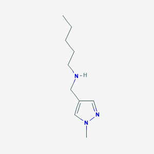 molecular formula C10H19N3 B11743388 [(1-Methyl-1H-pyrazol-4-yl)methyl](pentyl)amine 