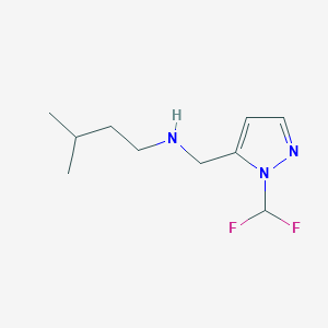 {[1-(difluoromethyl)-1H-pyrazol-5-yl]methyl}(3-methylbutyl)amine