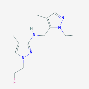 N-[(1-ethyl-4-methyl-1H-pyrazol-5-yl)methyl]-1-(2-fluoroethyl)-4-methyl-1H-pyrazol-3-amine