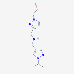 {[1-(2-fluoroethyl)-1H-pyrazol-3-yl]methyl}({[1-(propan-2-yl)-1H-pyrazol-4-yl]methyl})amine