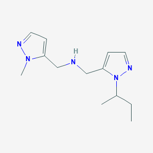 {[1-(butan-2-yl)-1H-pyrazol-5-yl]methyl}[(1-methyl-1H-pyrazol-5-yl)methyl]amine