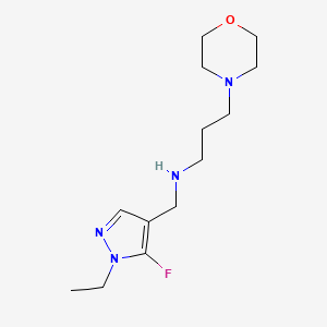 molecular formula C13H23FN4O B11743503 [(1-ethyl-5-fluoro-1H-pyrazol-4-yl)methyl][3-(morpholin-4-yl)propyl]amine 