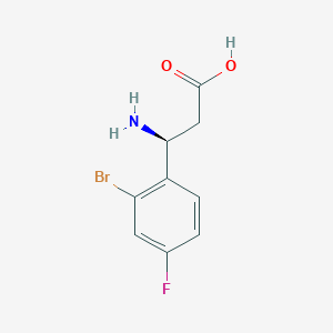 (3S)-3-amino-3-(2-bromo-4-fluorophenyl)propanoic acid