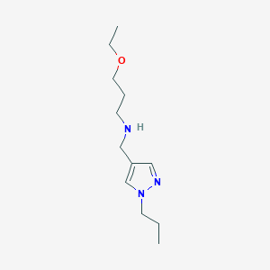 (3-ethoxypropyl)[(1-propyl-1H-pyrazol-4-yl)methyl]amine