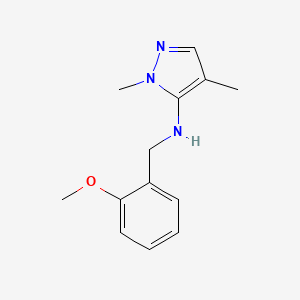 molecular formula C13H17N3O B11743588 N-(2-methoxybenzyl)-1,4-dimethyl-1H-pyrazol-5-amine 