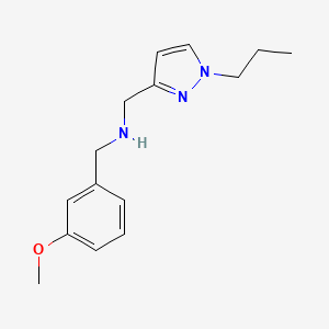 molecular formula C15H21N3O B11743607 [(3-methoxyphenyl)methyl][(1-propyl-1H-pyrazol-3-yl)methyl]amine 