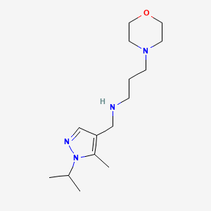 {[5-methyl-1-(propan-2-yl)-1H-pyrazol-4-yl]methyl}[3-(morpholin-4-yl)propyl]amine