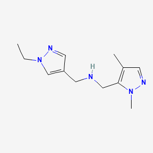 [(1,4-dimethyl-1H-pyrazol-5-yl)methyl][(1-ethyl-1H-pyrazol-4-yl)methyl]amine