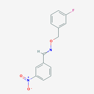 molecular formula C14H11FN2O3 B11743640 [(3-Fluorophenyl)methoxy][(3-nitrophenyl)methylidene]amine 