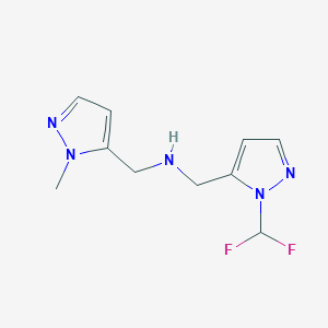 {[1-(difluoromethyl)-1H-pyrazol-5-yl]methyl}[(1-methyl-1H-pyrazol-5-yl)methyl]amine