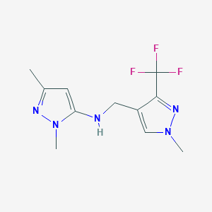 1,3-dimethyl-N-{[1-methyl-3-(trifluoromethyl)-1H-pyrazol-4-yl]methyl}-1H-pyrazol-5-amine