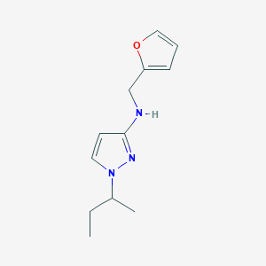 molecular formula C12H17N3O B11743703 1-(butan-2-yl)-N-[(furan-2-yl)methyl]-1H-pyrazol-3-amine 