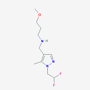 {[1-(2,2-difluoroethyl)-5-methyl-1H-pyrazol-4-yl]methyl}(3-methoxypropyl)amine