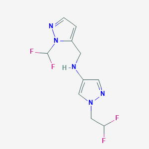 1-(2,2-difluoroethyl)-N-{[1-(difluoromethyl)-1H-pyrazol-5-yl]methyl}-1H-pyrazol-4-amine