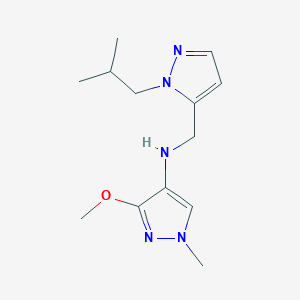 3-methoxy-1-methyl-N-{[1-(2-methylpropyl)-1H-pyrazol-5-yl]methyl}-1H-pyrazol-4-amine