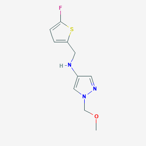 molecular formula C10H12FN3OS B11743758 N-[(5-fluorothiophen-2-yl)methyl]-1-(methoxymethyl)-1H-pyrazol-4-amine CAS No. 1856060-59-7